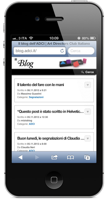 blog ADCI - versione mobile